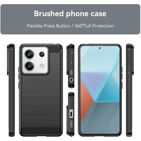 Techsuit - Carbon Silicone - Xiaomi Redmi Note 13 Pro 5G / Poco X6 - Black