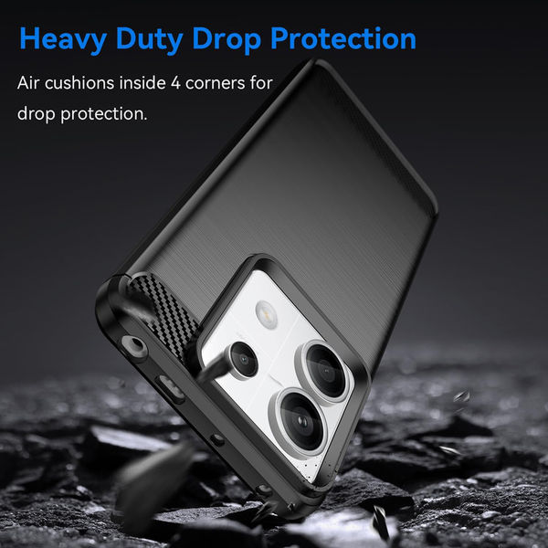 Techsuit - Carbon Silicone - Xiaomi Redmi Note 13 Pro 5G / Poco X6 - Black