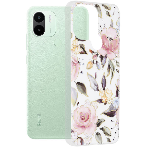 Techsuit - Marble Series - Xiaomi Redmi A1+ / A2+ - Chloe White