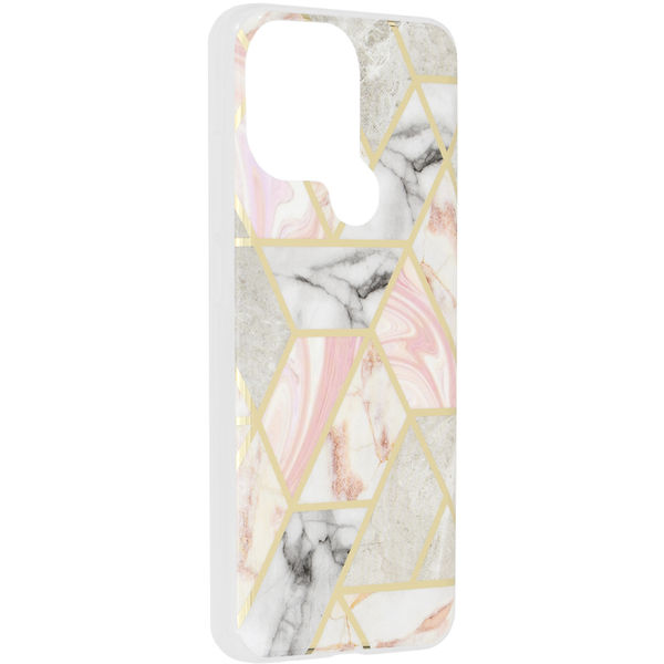 Techsuit - Marble Series - Xiaomi Redmi A1+ / A2+ - Pink Hex