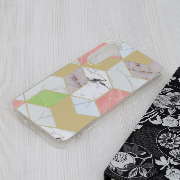 Techsuit - Marble Series - Samsung Galaxy S23 FE - Purple Hex