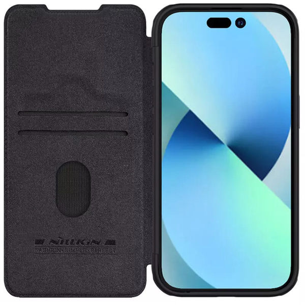 Nillkin - Qin Leather Case - iPhone 15 Plus - Black