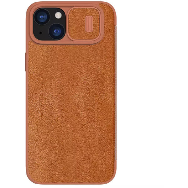 Nillkin - Qin Leather Case - iPhone 15 Plus - Brown
