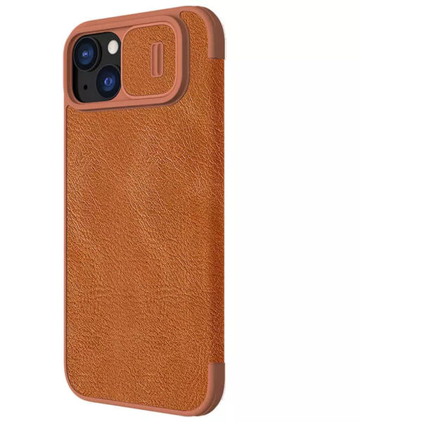 Nillkin - Qin Leather Case - iPhone 15 Plus - Brown