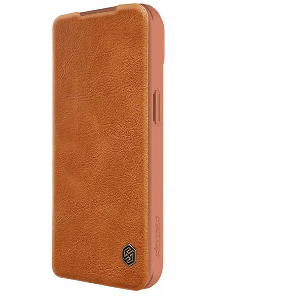 Nillkin - Qin Leather Case - iPhone 15 Plus - Brown