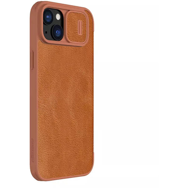 Nillkin - Qin Leather Case - iPhone 15 Plus - Brown