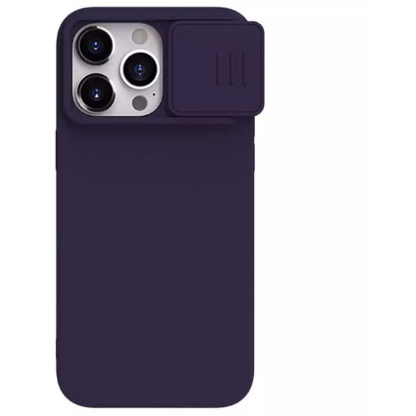 Nillkin - CamShield Silky MagSafe Silicone - iPhone 15 Pro Max - Dark Night Purple