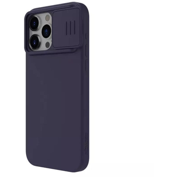 Nillkin - CamShield Silky MagSafe Silicone - iPhone 15 Pro Max - Dark Night Purple