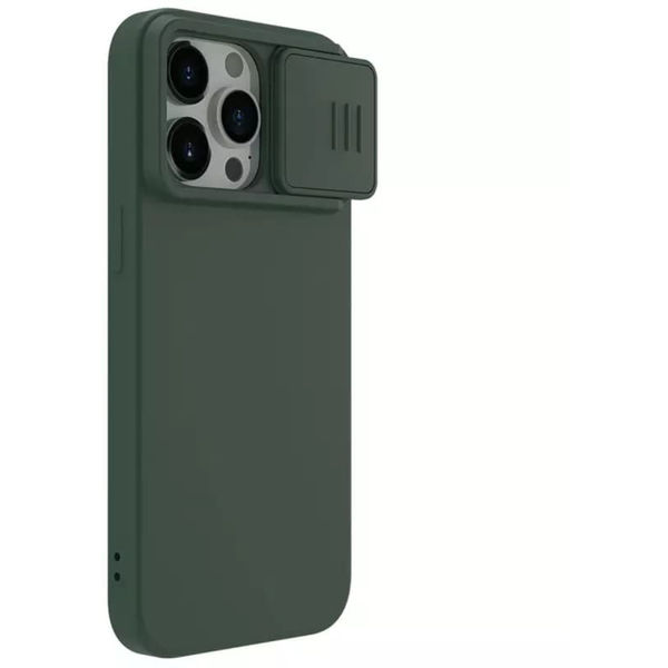 Nillkin - CamShield Silky MagSafe Silicone - iPhone 15 Pro Max - Foggy Green