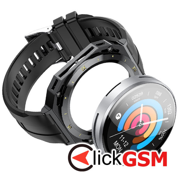 Hoco - SmartWatch Smart Sports (Y14) - with 2 Metal Cases and Watchbands, TFT 1.32 inch, Bluetooth 5.0, IP68, 200mAh - Black