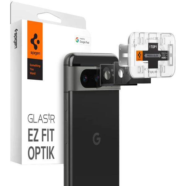 Spigen - Optik.tR EZ Fit Camera Glass (2 pack) - Google Pixel 8 - Black