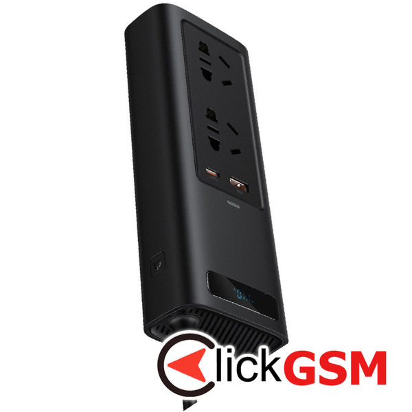 Baseus - In-Car Inverter (CRNBQ-A01) - USB, Type-C, CN/EU Plug, Digital Display, 220V, 150W - Black