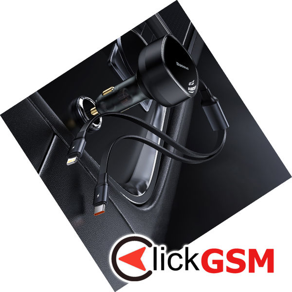 Baseus - Car Charger Enjoyment (CGTX000001) - Fast Charging, 30W, with Cable Lightning, Type-C, 75cm - Black