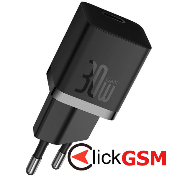 Baseus - Wall Charger (CCGN070401) - GaN, Type-C, Fast Charging, 30W - Black