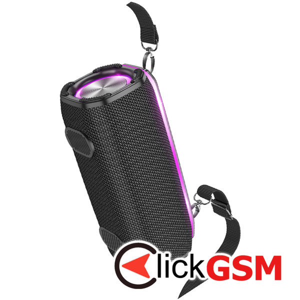 Hoco - Wireless Speaker Rick Sports (HC23) - with Shoulder Strap, Bluetooth 5.3, TF, USB, AUX, FM, RGB Lights, 10W - Red