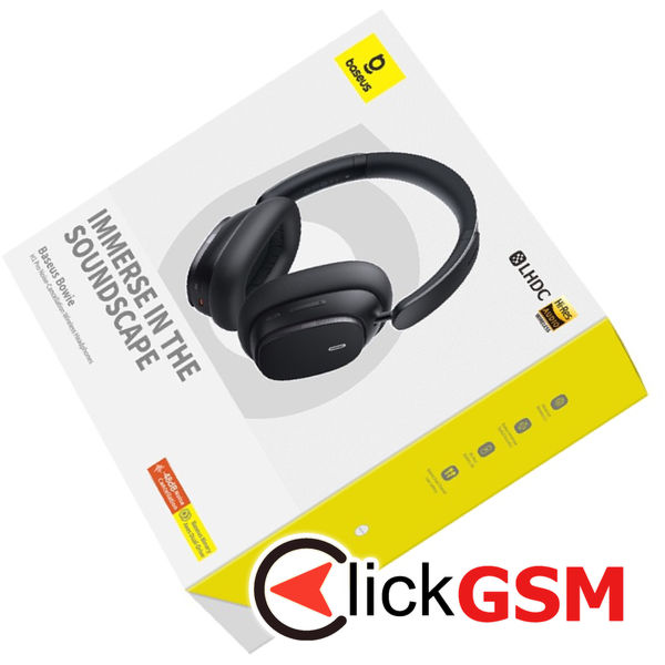 Baseus - Wireless Headphones Bowie H1 Pro (A00050601113-00) - Bluetooth, Noise-Cancellation - Cluster Black