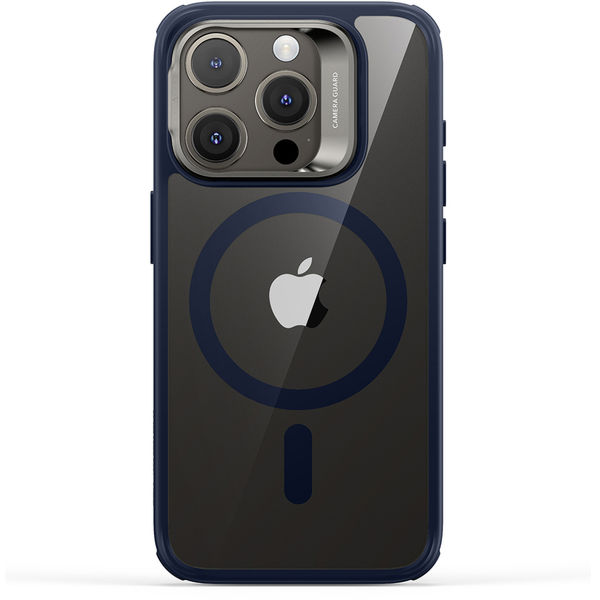 ESR - Classic Hybrid HaloLock Kickstand - iPhone 15 Pro - Clear Dark Blue