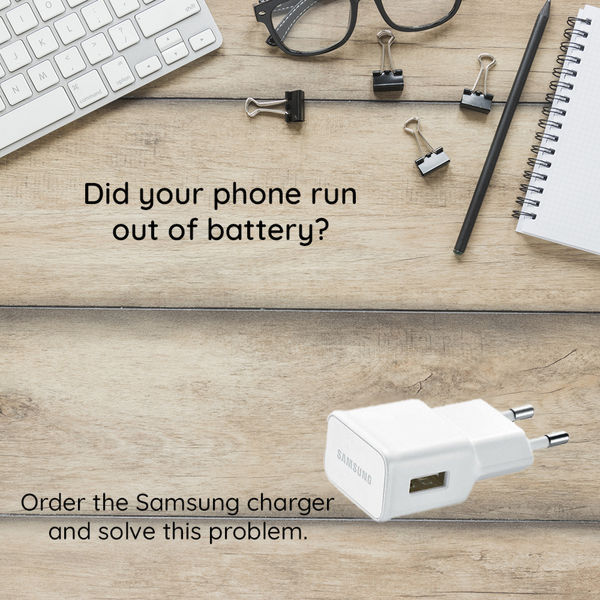 Samsung - Wall Charger (EP-TA200EWE) - USB, 15W, 5V, 2A - White (Bulk Packing)