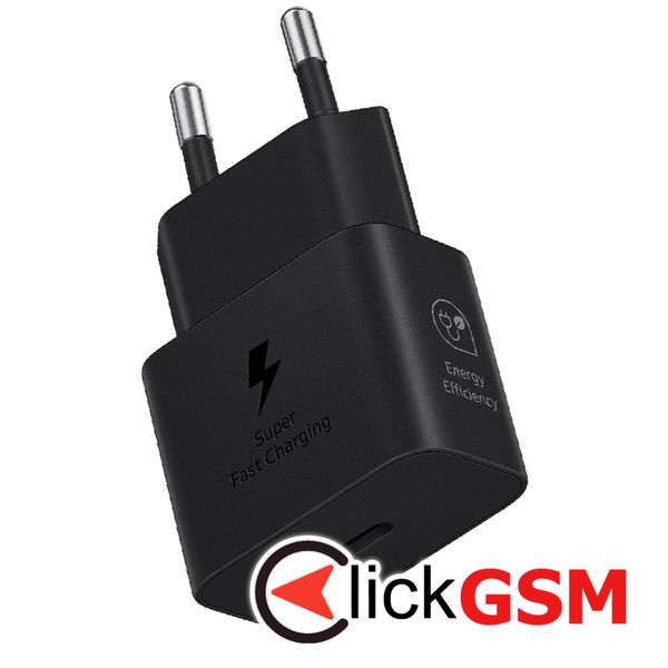 Samsung - Original Wall Charger T2510 Paris 2024 (EP-T2510NBEGEU) - Type-C, 25W, Super Fast Charging - Black (Blister Packing)