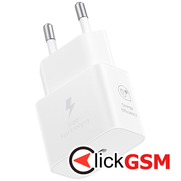 Samsung - Original Wall Charger T2510 Paris 2024 (EP-T2510NWEGEU) - Type-C, 25W, Super Fast Charging - White (Blister Packing)