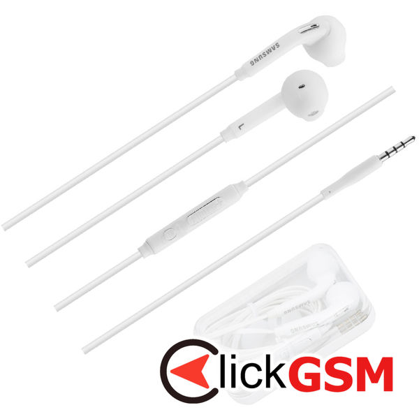 Samsung - Original Wired Earphones (EO-EG920BW) - 3.5mm, In-Ear, Microphone, Volume Control, 1.2m - White (Blister Packing)