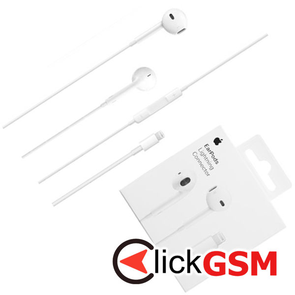 Apple - Original Wired Earphones A1748 (MMTN2ZM/A) - Lightning, In-Ear, Microphone, Remote, 1.2m - White (Blister Packing)