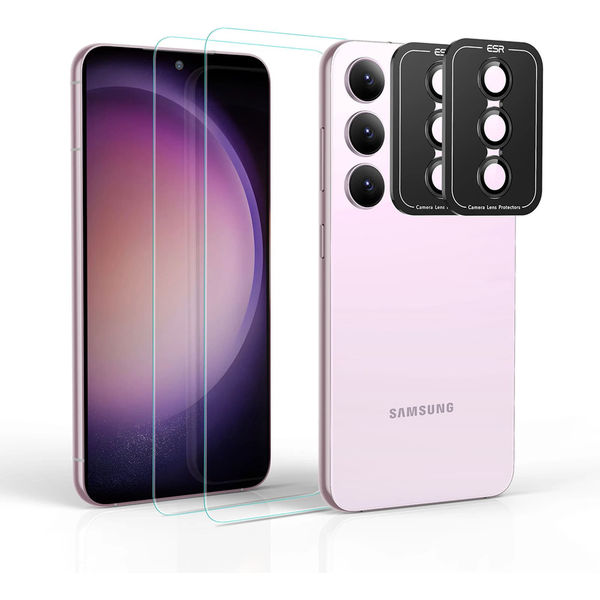 ESR - Screen Shield + Camera Lens Protectors (2 pack) - Samsung Galaxy S23 Plus - Clear