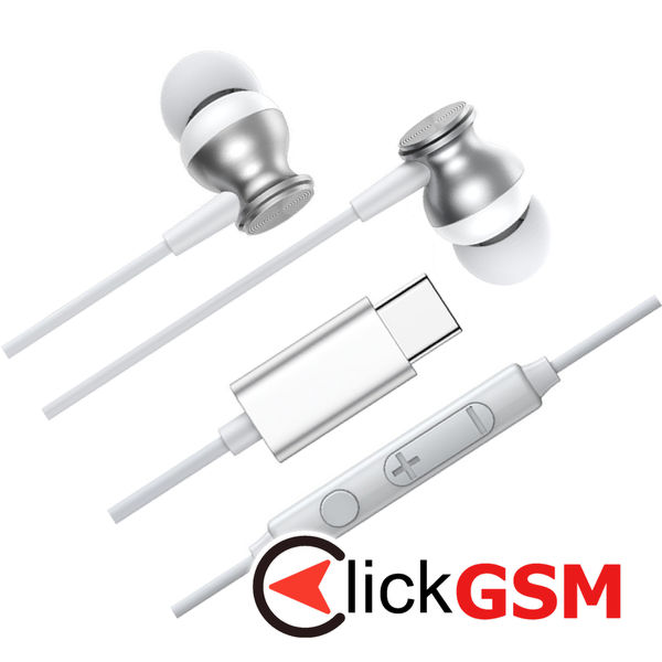 Joyroom - Wired Earphones (JR-EC04) - USB-C, with Microphone, 1.2m - Silver