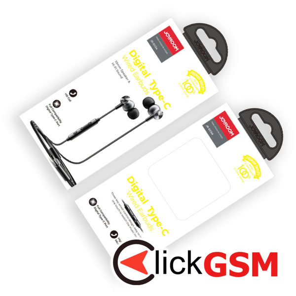 Joyroom - Wired Earphones (JR-EC04) - USB-C, with Microphone, 1.2m - Silver