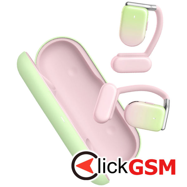 JoyRoom - Wireless Earbuds (JR-OE2) - Bluetooth 5.3, Open-Ear, True Wireless, Microphone, ENC - Pink