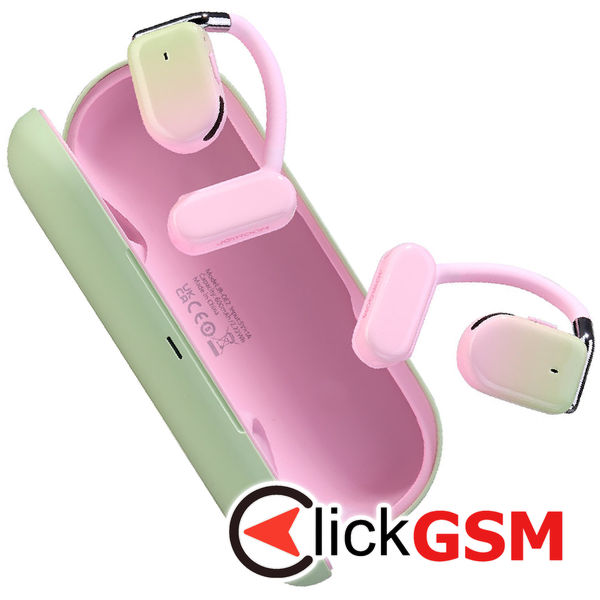 JoyRoom - Wireless Earbuds (JR-OE2) - Bluetooth 5.3, Open-Ear, True Wireless, Microphone, ENC - Pink