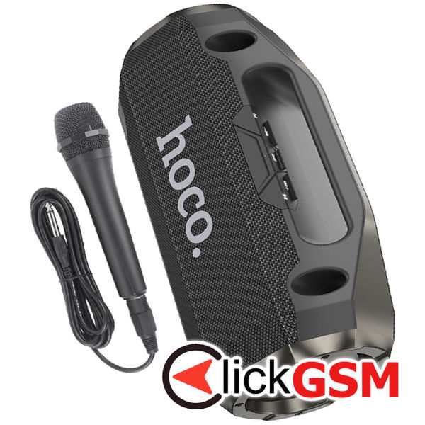 Hoco - Wireless Speaker Rick Sports (HA3) - Portable with Microphone, Bluetooth 5.3, TF, USB, AUX, 10W - Black