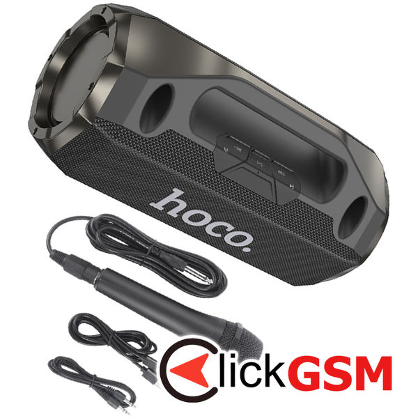 Hoco - Wireless Speaker Rick Sports (HA3) - Portable with Microphone, Bluetooth 5.3, TF, USB, AUX, 10W - Black