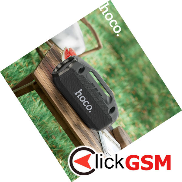 Hoco - Wireless Speaker Rick Sports (HA3) - Portable with Microphone, Bluetooth 5.3, TF, USB, AUX, 10W - Black