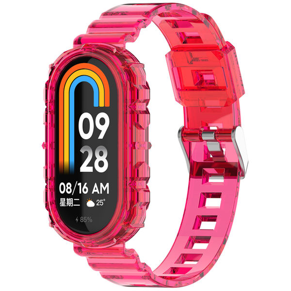 Techsuit - Watchband (W017) - Xiaomi Mi Band 8 / 8 NFC / 9 / 9 NFC - Rose Red