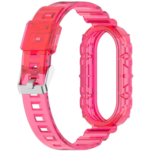 Techsuit - Watchband (W017) - Xiaomi Mi Band 8 / 8 NFC / 9 / 9 NFC - Rose Red