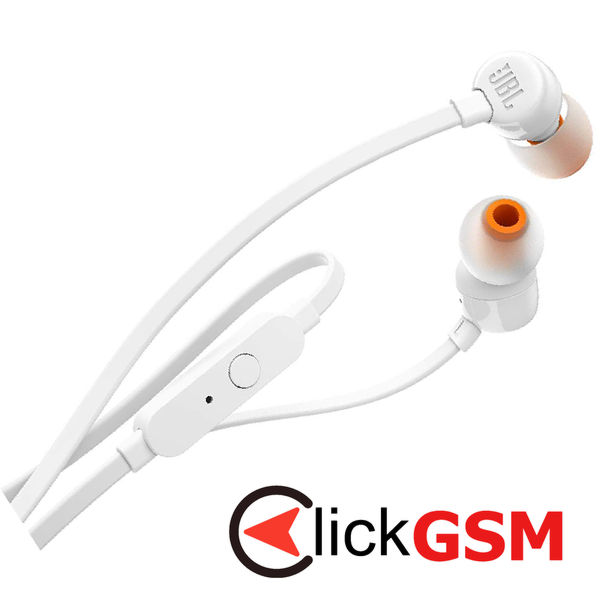 JBL - Wired Earphones T110 (JBLT110WHT) - Jack, In-Ear, Pure Bass Sound - White