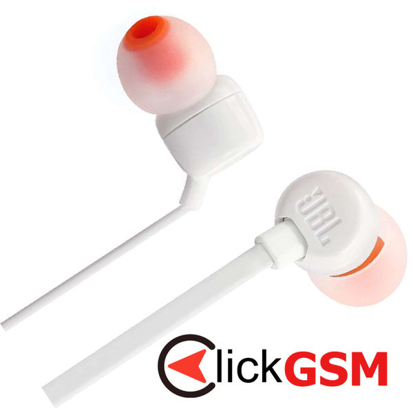 JBL - Wired Earphones T110 (JBLT110WHT) - Jack, In-Ear, Pure Bass Sound - White