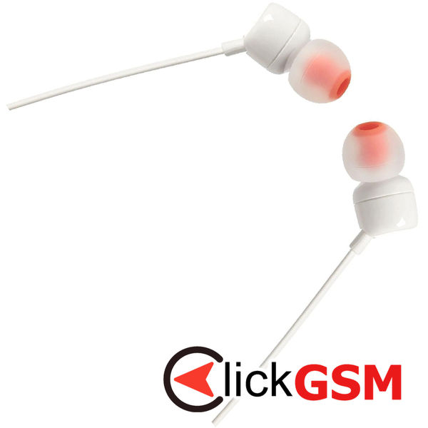 JBL - Wired Earphones T110 (JBLT110WHT) - Jack, In-Ear, Pure Bass Sound - White