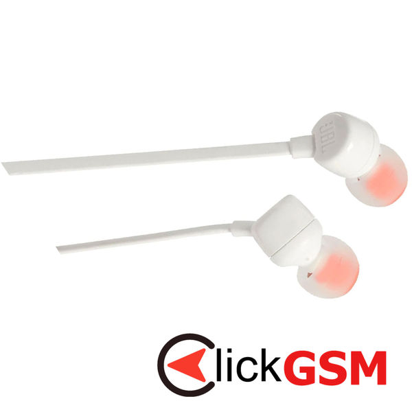 JBL - Wired Earphones T110 (JBLT110WHT) - Jack, In-Ear, Pure Bass Sound - White