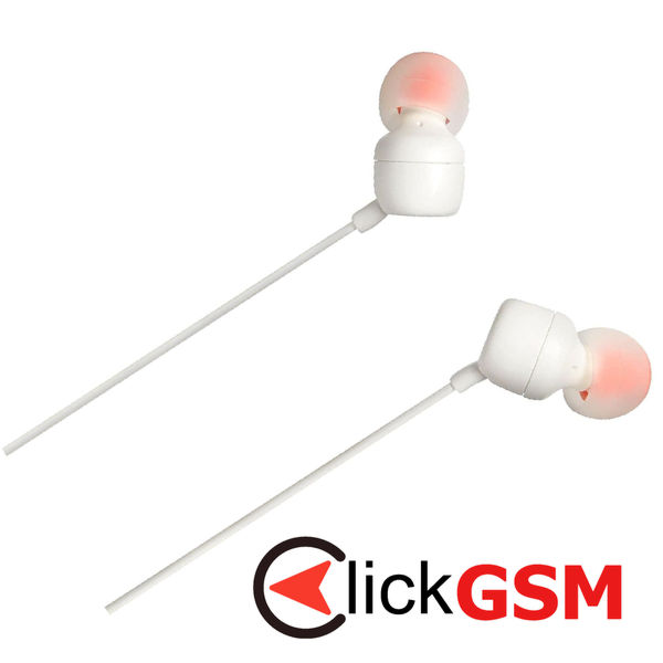 JBL - Wired Earphones T110 (JBLT110WHT) - Jack, In-Ear, Pure Bass Sound - White