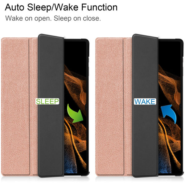 Techsuit - FoldPro - Samsung Galaxy Tab S8 Ultra / S9 Ultra / S10 Ultra - Rose Gold