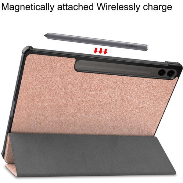 Techsuit - FoldPro - Samsung Galaxy Tab S9 Plus / S9 FE Plus / S10 Plus / S10 FE Plus - Rose Gold