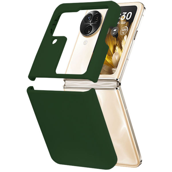 Techsuit - Soft Edge Silicone - Oppo Find N3 Flip - Dark Green