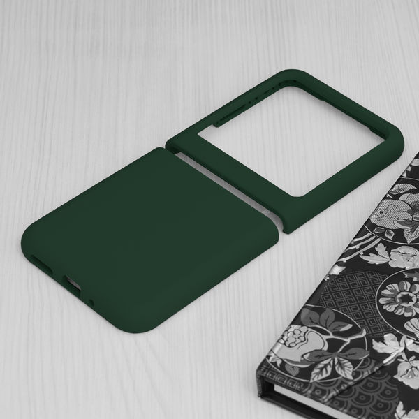 Techsuit - Soft Edge Silicone - Oppo Find N3 Flip - Dark Green