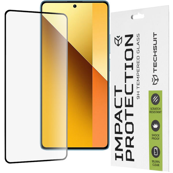 Techsuit - 111D Full Cover / Full Glue Glass - Xiaomi Redmi Note 13 5G - Black