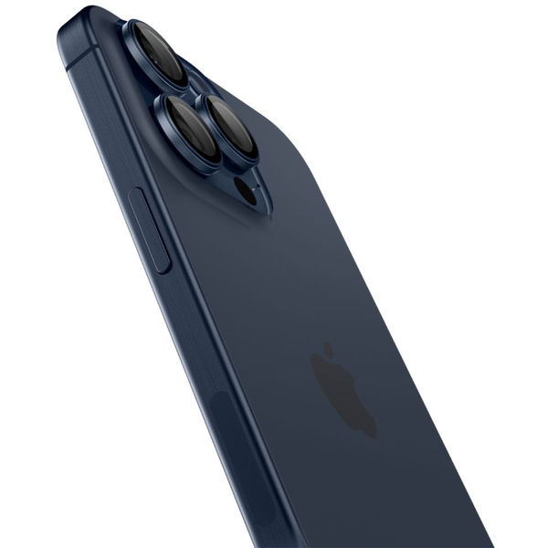 Spigen - Optik.tR EZ Fit Pro Camera Glass (2 pack) - iPhone 14 Pro / 14 Pro Max / 15 Pro / 15 Pro Max - Blue Titanium