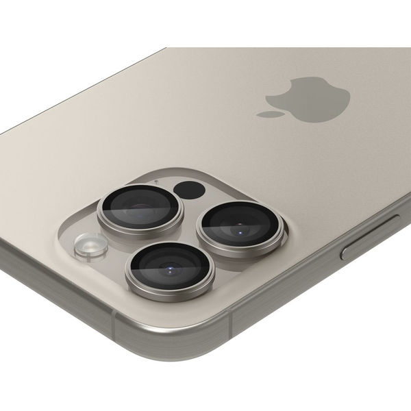 Spigen - Optik.tR EZ Fit Pro Camera Glass (2 pack) - iPhone 14 Pro / 14 Pro Max / 15 Pro / 15 Pro Max - Natural Titanium