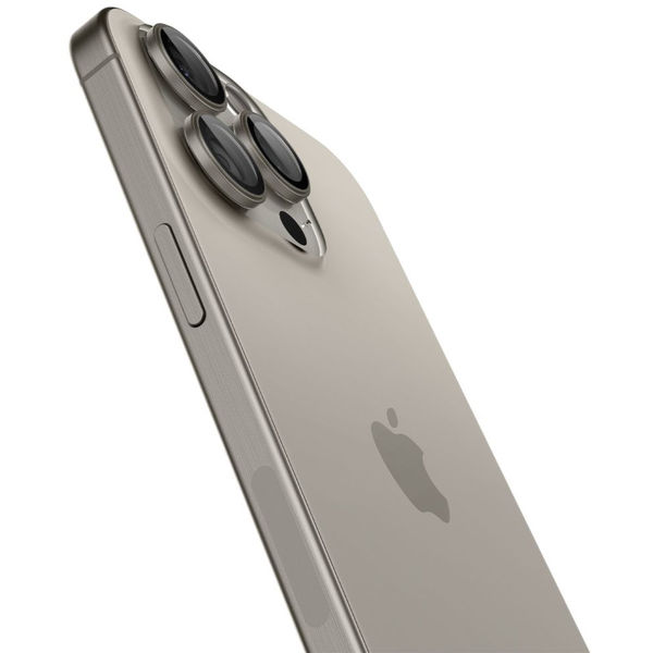 Spigen - Optik.tR EZ Fit Pro Camera Glass (2 pack) - iPhone 14 Pro / 14 Pro Max / 15 Pro / 15 Pro Max - Natural Titanium
