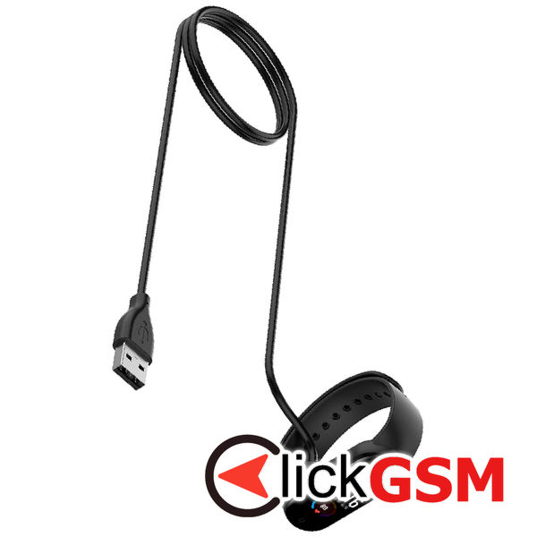 Techsuit - SmartWatch Wireless Charging Cable (TXC1) - for Xiaomi Mi Band 5/6/7, USB, 3.5W, 1m - Black